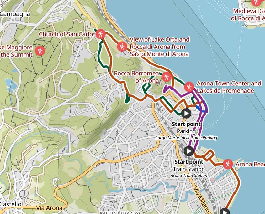 Arona walks and hikes
