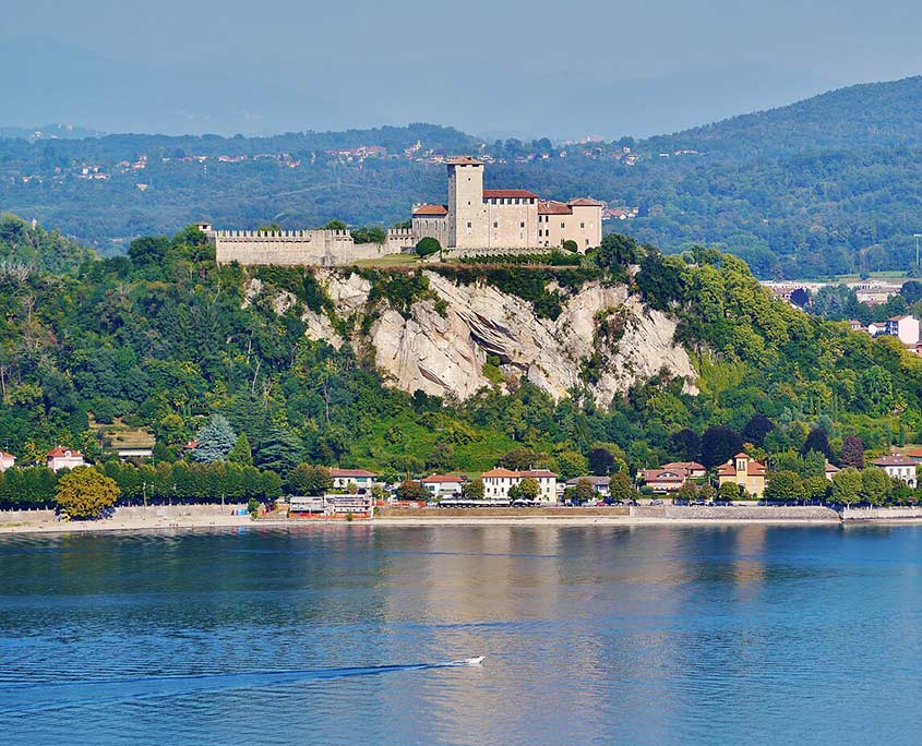 View of La Rocca, Arona, Lake Maggiore