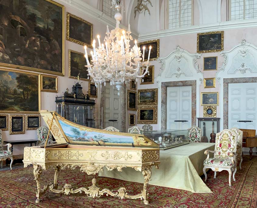 The music room on Isola Bella, one of Lake Maggiore's Borromean Islands